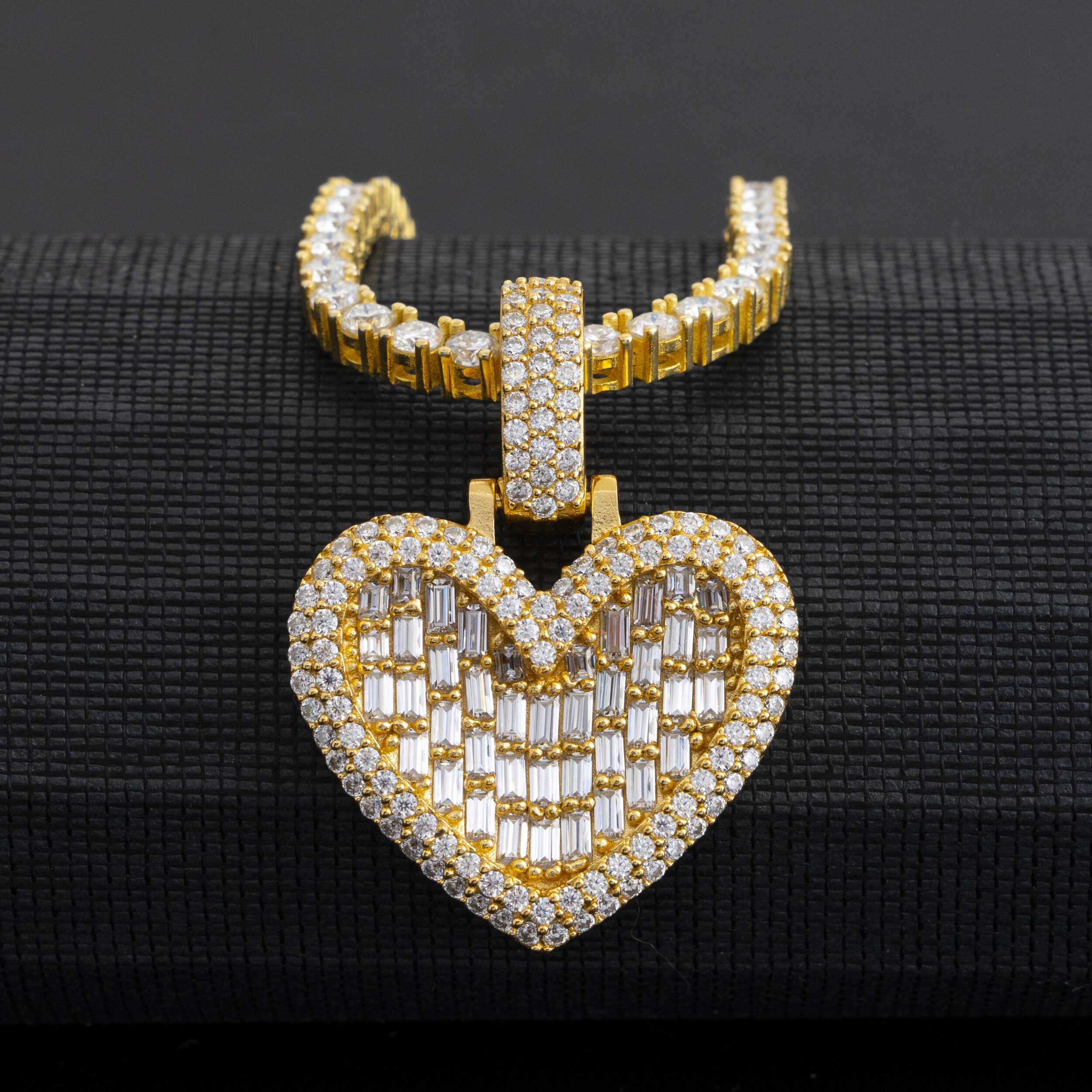 Fine Moissanite Jewelry hip hop pendant VVS moissanite Pass Diamond Tester Iced Out Heart Pendant