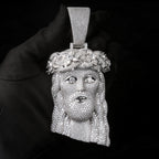 GL Jesus Thorns wreath moissanite pendant