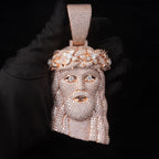 GL Jesus Thorns wreath moissanite pendant