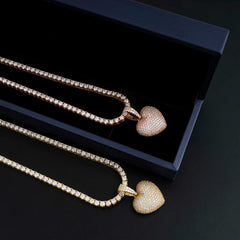 【US 3 Days Delivery】GL Iced Out VVS Diamond Custom Heart Pendant