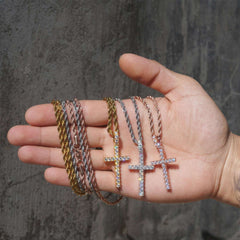 Cross 925 Sterling Silver Moissanite Pendant