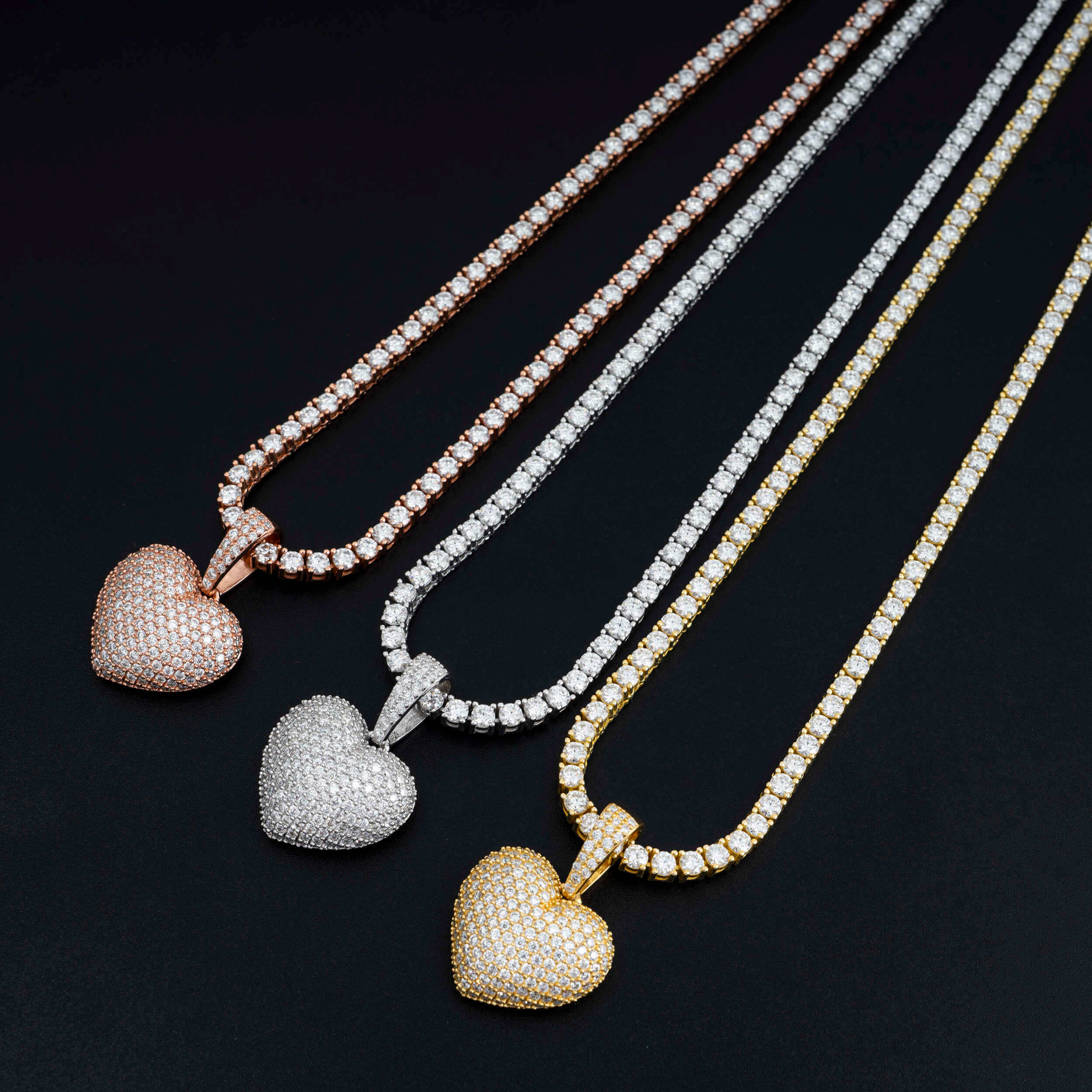 【US 3 Days Delivery】GL Iced Out VVS Diamond Custom Heart Pendant Main image