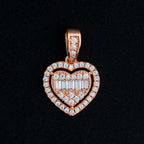 GL VVS Diamond Cute Heart 4 Prongs Diamond Pendant