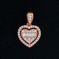 GL VVS Diamond Cute Heart 4 Prongs Diamond Pendant