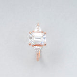 Fashion sparking bling triangle emerald cut 2ct wedding engagement moissanite diamond new arrivals rings for women