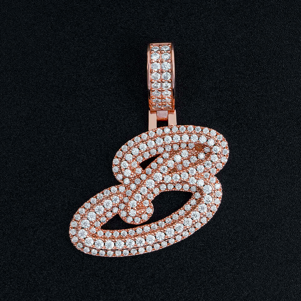 GL Hip Hop Fashion design letter "B" Custom Initial Pendant Secondary image