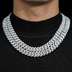 13MM Trapezoid VVS Moissanite EDG Cuban Link Chain