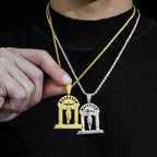 GL Jesus Gate Silver Moissanite Pendant