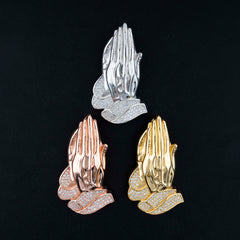 GL Praying Hands Moissanite Hip Hop Pendant