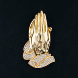 Praying Hands Moissanite Iced Out Hip Hop Pendant