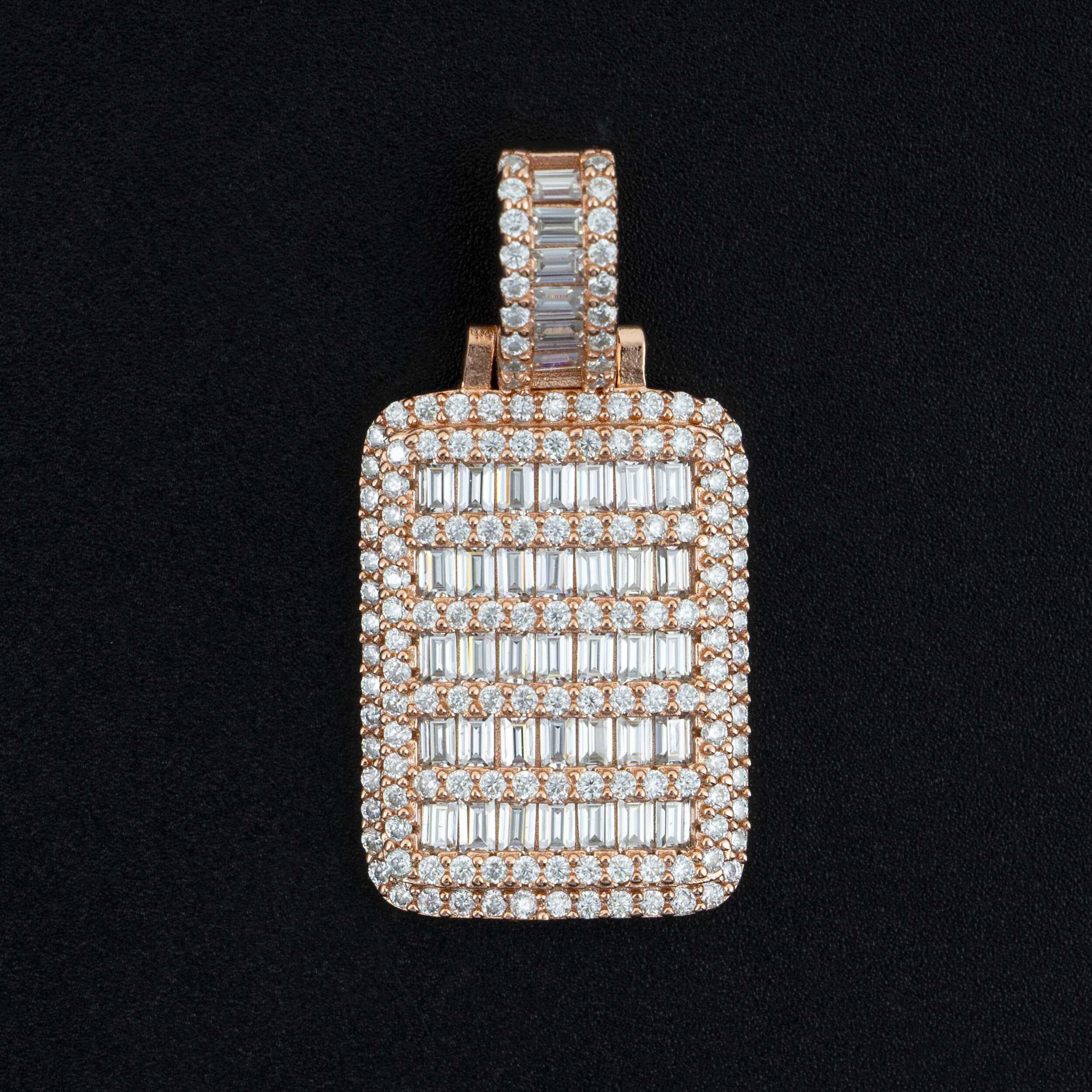 hip hop jewelry D color moissanite diamond 925 silver moissanite iced out pendant