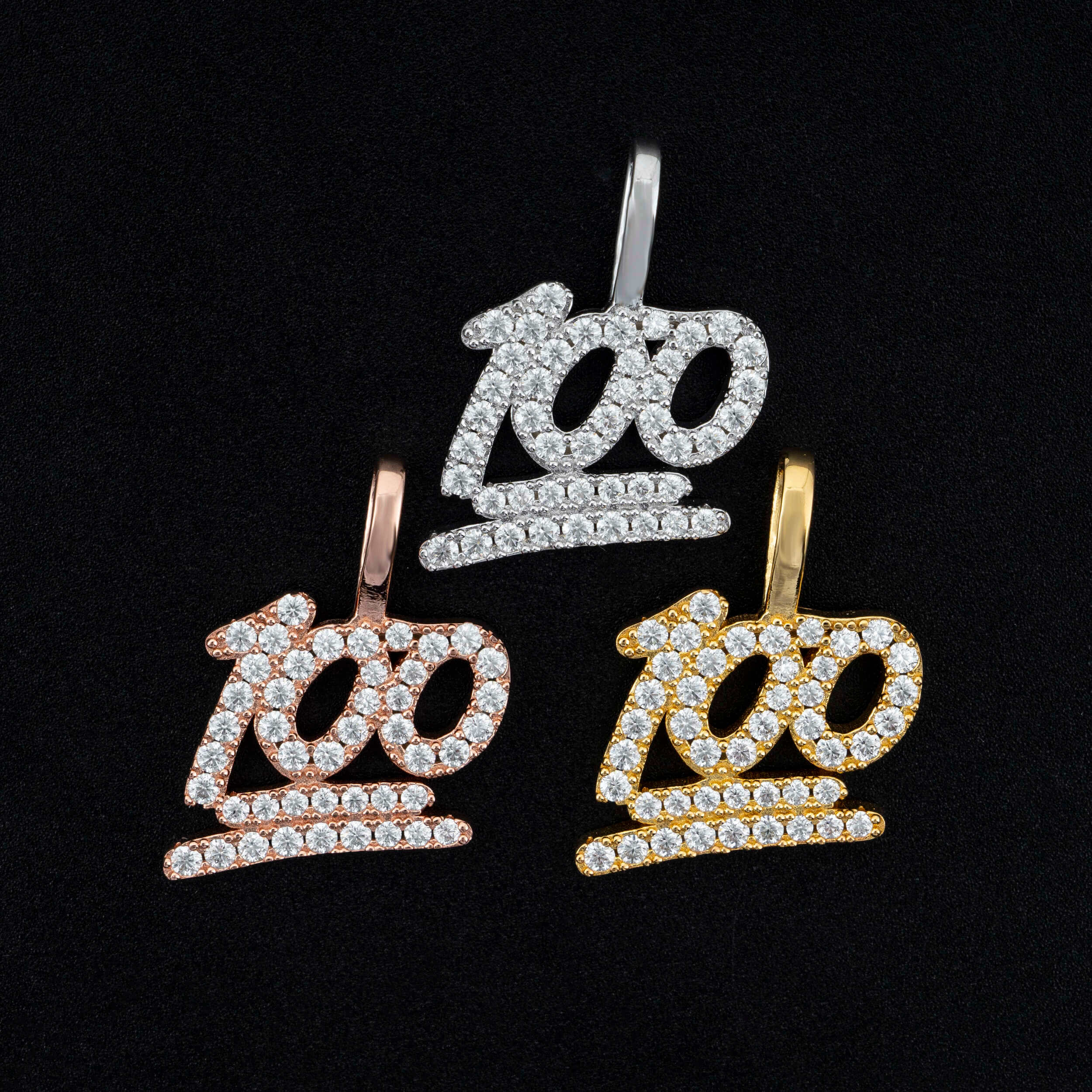 GL Hip Hop Moissanite Iced Out Custom-made "100" Pendant Main image