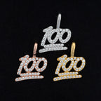 GL Hip Hop Moissanite Iced Out Custom-made "100" Pendant