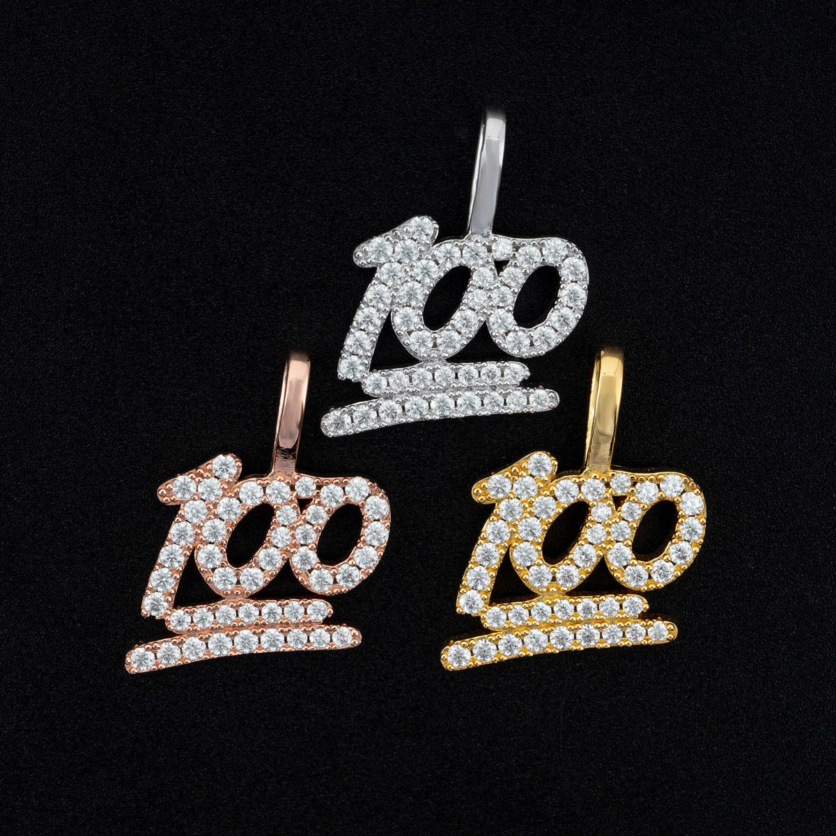 GL Hip Hop Moissanite Iced Out Custom-made "100" Pendant