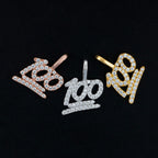 GL Hip Hop Moissanite Iced Out Custom-made "100" Pendant