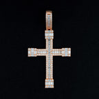 GL VVS Baguette Diamond Hip Hop Iced Out Christian Jesus Cross Pendant