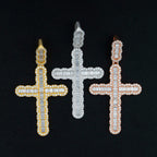 GL Hip Hop Iced Out Baguette Diamond Cross Pendant