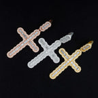 GL Hip Hop Iced Out Baguette Diamond Cross Pendant