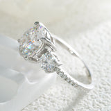 Round Cut Moissanite 925 Sterling Silver Ring