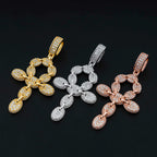 GL lced Out VVS Moissanite Diamond Ankh Cross Pendant