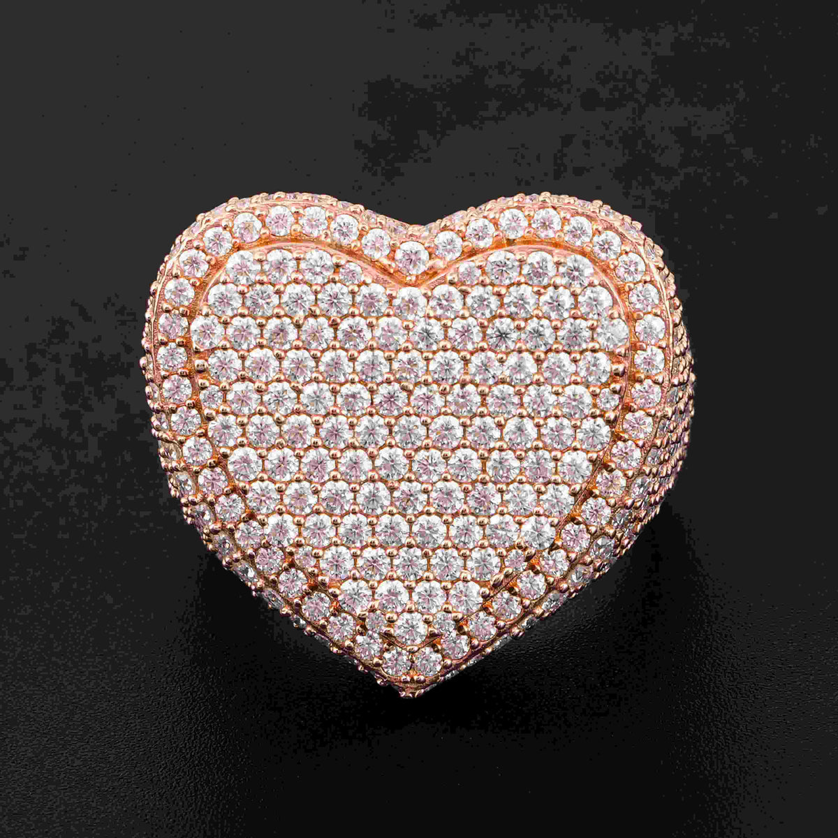 GL Custom Jewelry 925 Sterling Silver moissanite Ring VVS diamond Hip Hop  Heart Ring