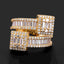 GL Luxury Hip Hop Ring Baguette Moissanite Diamond Ring