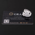 GL Luxury Hip Hop Ring Baguette Moissanite Diamond Ring