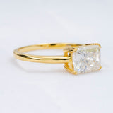 luxurious Sterling Silver 925 VVS D Moissanite engagement ring