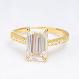 bling 14k yellow gold filled 4ct diamond moissanite ring