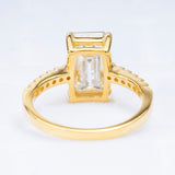 bling 14k yellow gold filled 4ct diamond moissanite ring