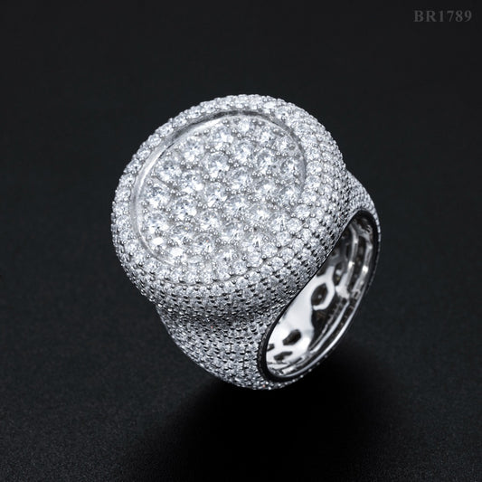 Custom Luxury Jewelry VVS Moissanite Diamond Men Ring