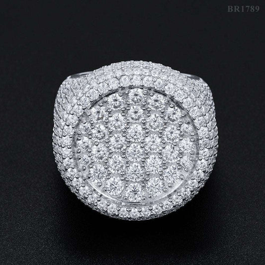 Custom Luxury Jewelry VVS Moissanite Diamond Men Ring