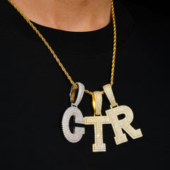 GL Hip Hop Jewelry 26 Letter and 0-9 Zircon Diamond Pendant