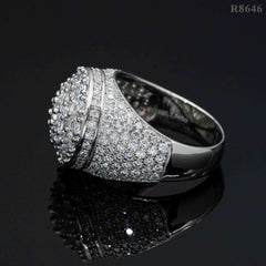 【US 3 Days Delivery】GL Hip Hop Fine Jewelry VVS Moissanite Diamond Ring