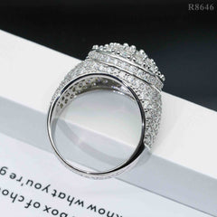 【US 3 Days Delivery】GL Hip Hop Fine Jewelry VVS Moissanite Diamond Ring