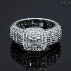 GL Hip Hop Jewelry VVS Moissanite Diamond Men Ring