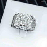 top quality iced out jewelry vvs moissanite hip hop men ring