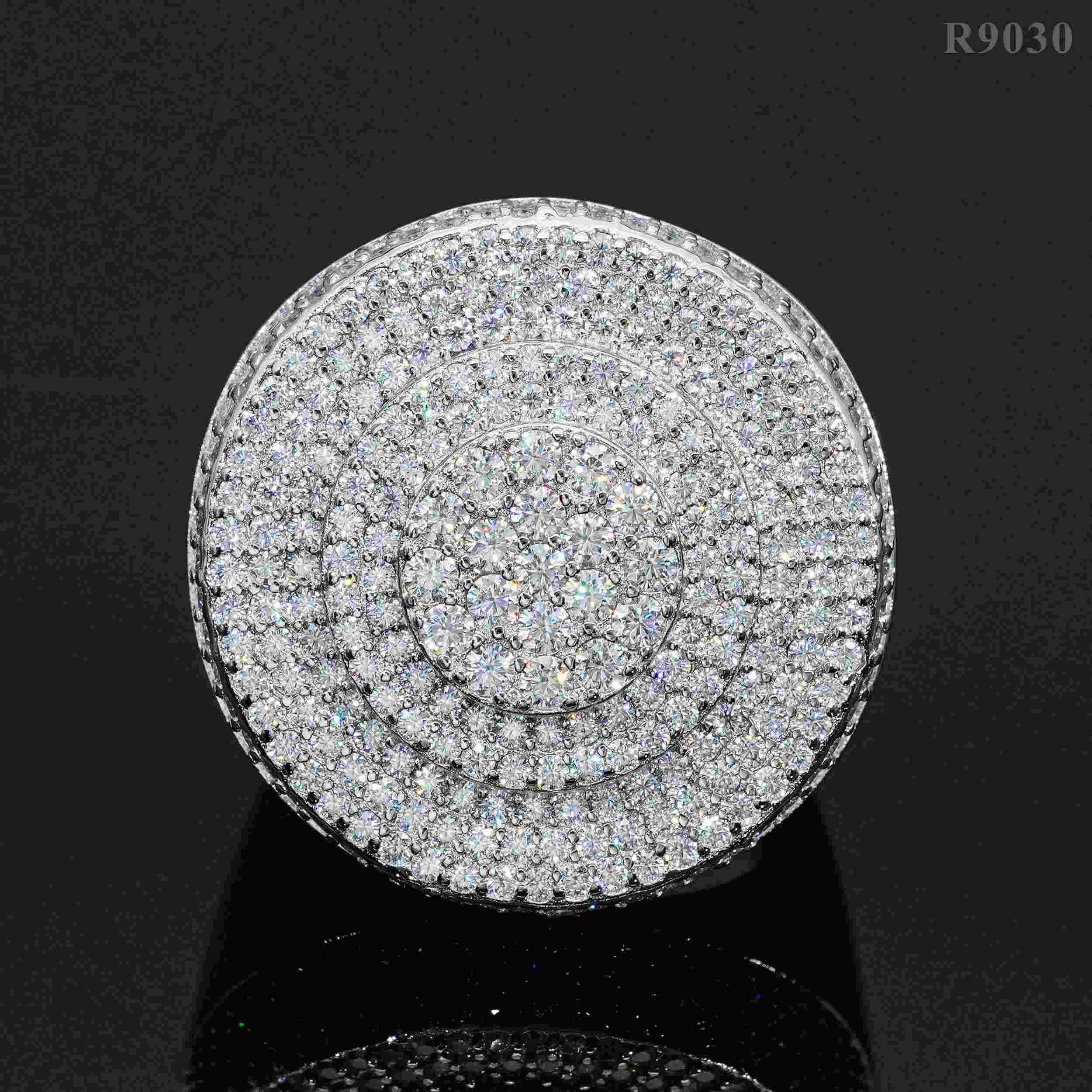 GL Hip Hop Fine Jewelry 925 Sterling Silver VVS Moissanite Diamond Ring