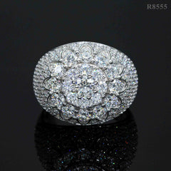 【US 3 Days Delivery】GL Hip Hop Fine Jewelry 925 Sterling Silver VVS Moissanite Diamond Ring