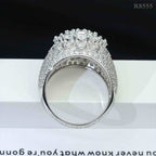 【US 3 Days Delivery】GL Hip Hop Fine Jewelry 925 Sterling Silver VVS Moissanite Diamond Ring