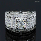 GL Hip Hop Fine Jewelry 925 Sterling Silver VVS Moissanite Diamond Ring