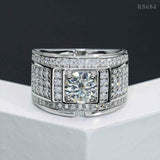 hip hop Fine jewelry 925 sterling silver vvs moissanite diamond ring