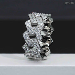 【US 3 Days Delivery】GL High Jewelry VVS Moissanite Ring Men's Rock Diamond Hip Hop Ring