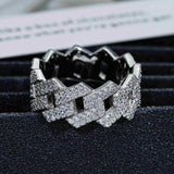 High Jewelry VVS Moissanite Ring Men's Rock Diamond Hip Hop Ring