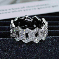 【US 3 Days Delivery】GL High Jewelry VVS Moissanite Ring Men's Rock Diamond Hip Hop Ring