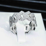 High Jewelry VVS Moissanite Ring Men's Rock Diamond Hip Hop Ring