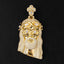 GL Silver Full Moissanite Metal Corolla Jesus Pendant
