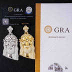 GL Silver Full Moissanite Metal Corolla Jesus Pendant