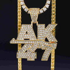 GL “AK47gun” Letter VVS Diamond  Pendant