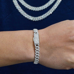 GL 8mm 925 Silver Moissanite Cuban Chain